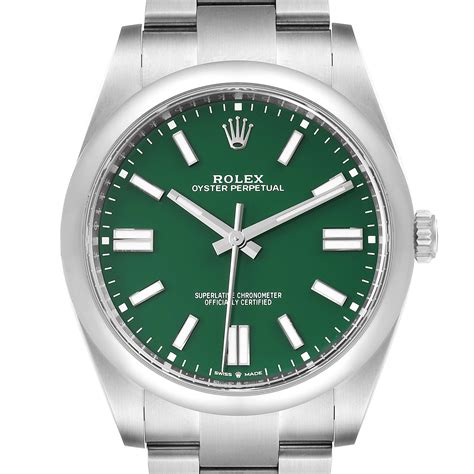 rolex steel oyster perpetual|Rolex Oyster Perpetual 41mm green.